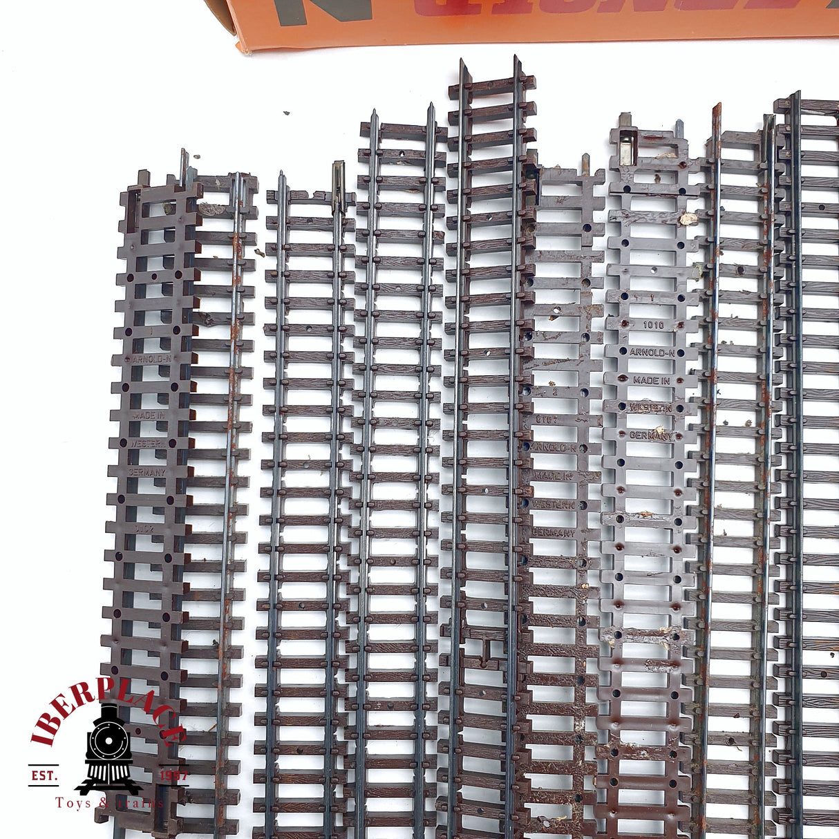 ♻️ 2da mano - 24x Arnold 1930 1010 1121 vías rectas balasto para vías N escala 1:160