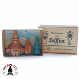 ♻️ 2da mano - Seiffen figuras en minuatura antiguas de madera iglesia