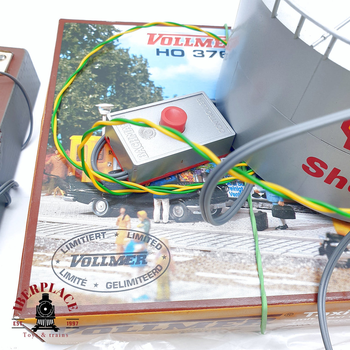 ♻️ 2da mano -  Vollmer Bachmann Taxi stand Deposito shell piezas para repuesto H0 escala 1:87