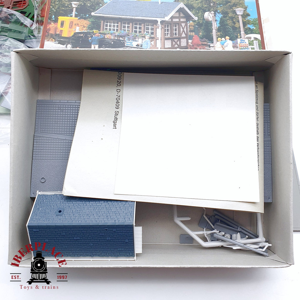 ♻️ 2da mano -  Vollmer Bachmann Taxi stand Deposito shell piezas para repuesto H0 escala 1:87