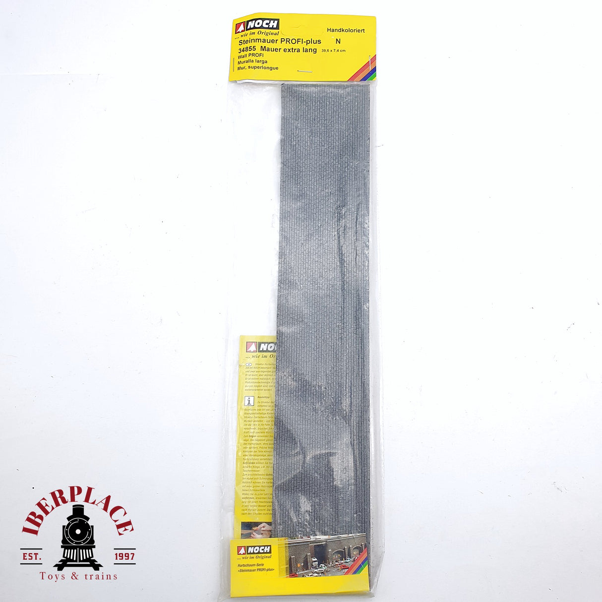 ♻️ 2da mano - Noch 34855 Muro de contención extra largo 39.6x7.4cm H0 escala 1:87