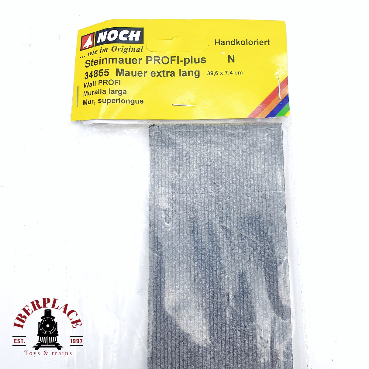 ♻️ 2da mano - Noch 34855 Muro de contención extra largo 39.6x7.4cm H0 escala 1:87