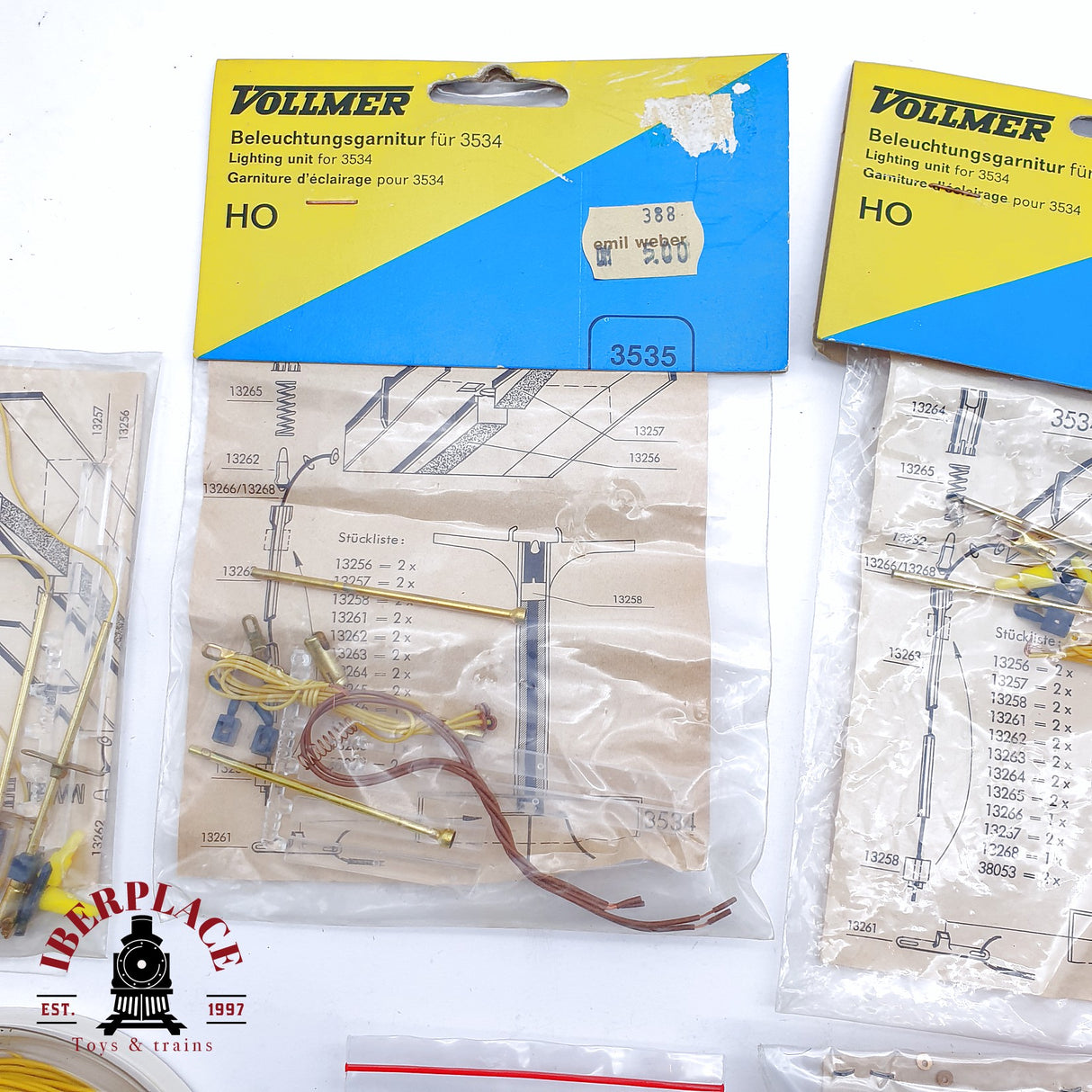 ♻️ 2da mano -  Vollmer Faller Postes de luz, bombillas, cable Brawa H0 escala 1:87