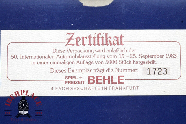 Herpa 50. Salón del Automóvil 1983 Frankfurt con certificado ho escala 1/87