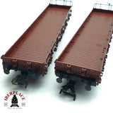 ♻️ 2da mano - Märklin 2x 4694 vagones telero DB H0 escala 1:87 EH010