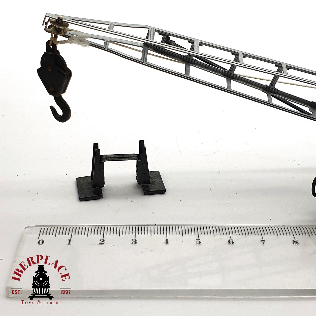 ♻️ 2da mano - Märklin 2x vagón grúa 6804 y vagón de borde bajo H0 escala 1:87 EH010