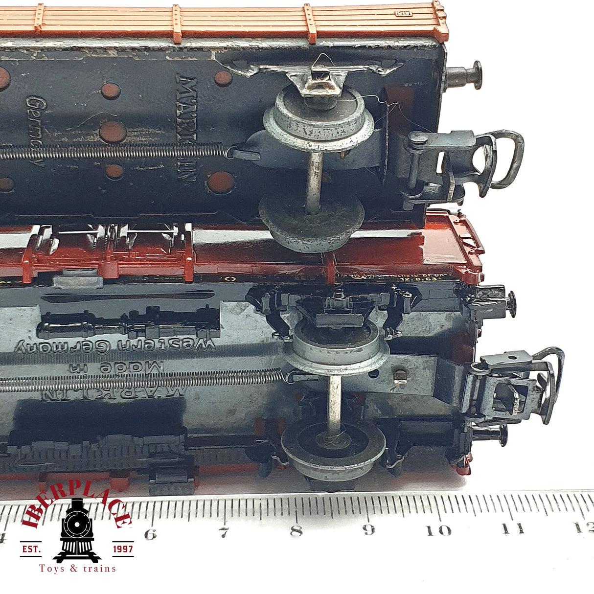 ♻️ 2da mano - Märklin 2x vagones mercancias DB H0 escala 1:87 EH010