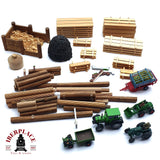 ♻️ 2da mano - Wiking palets madera troncos tractores para el campo H0 escala 1:87 EH010