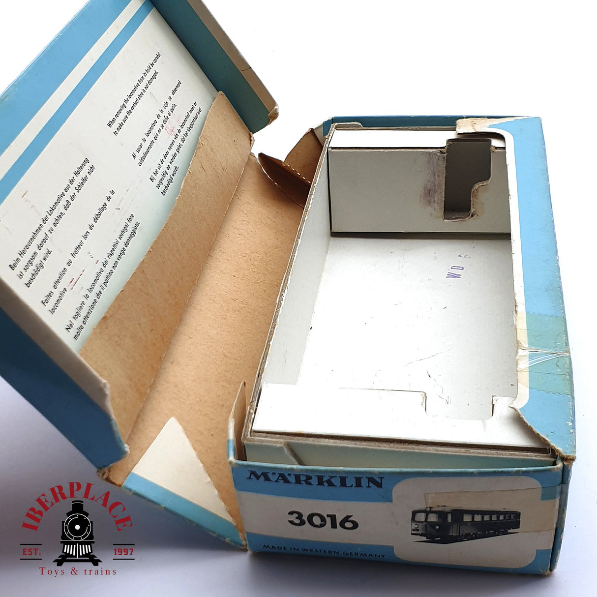 ♻️ 2da mano - Märklin 3016 caja vacía de ferrobús H0 escala 1:87 EH010