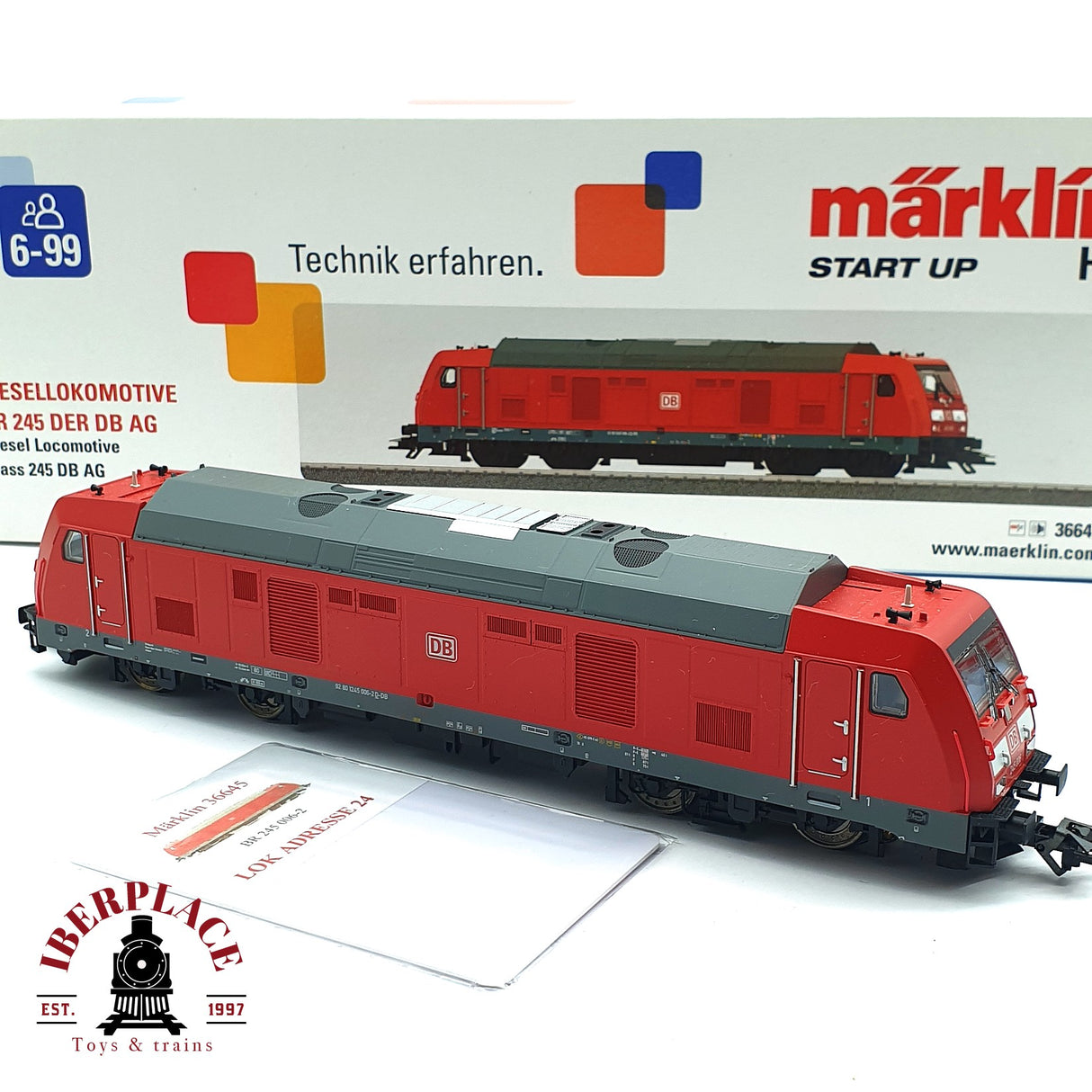 ♻️ 2da mano - Märklin 36645 Digital Locomotora BR 245 DB AG H0 escala 1:87 EH010