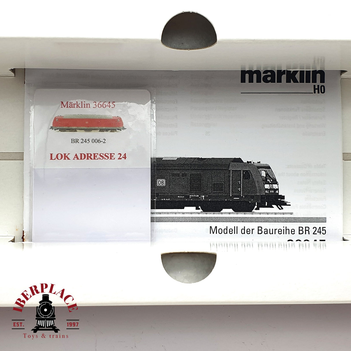 ♻️ 2da mano - Märklin 36645 Digital Locomotora BR 245 DB AG H0 escala 1:87 EH010