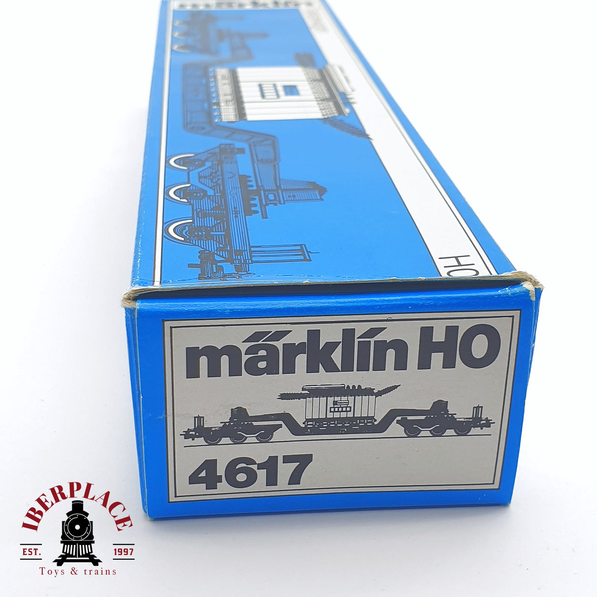 ♻️ 2 mano - Märklin 4617 remolque de plataforma baja DB H0 escala 1:87 TEN03