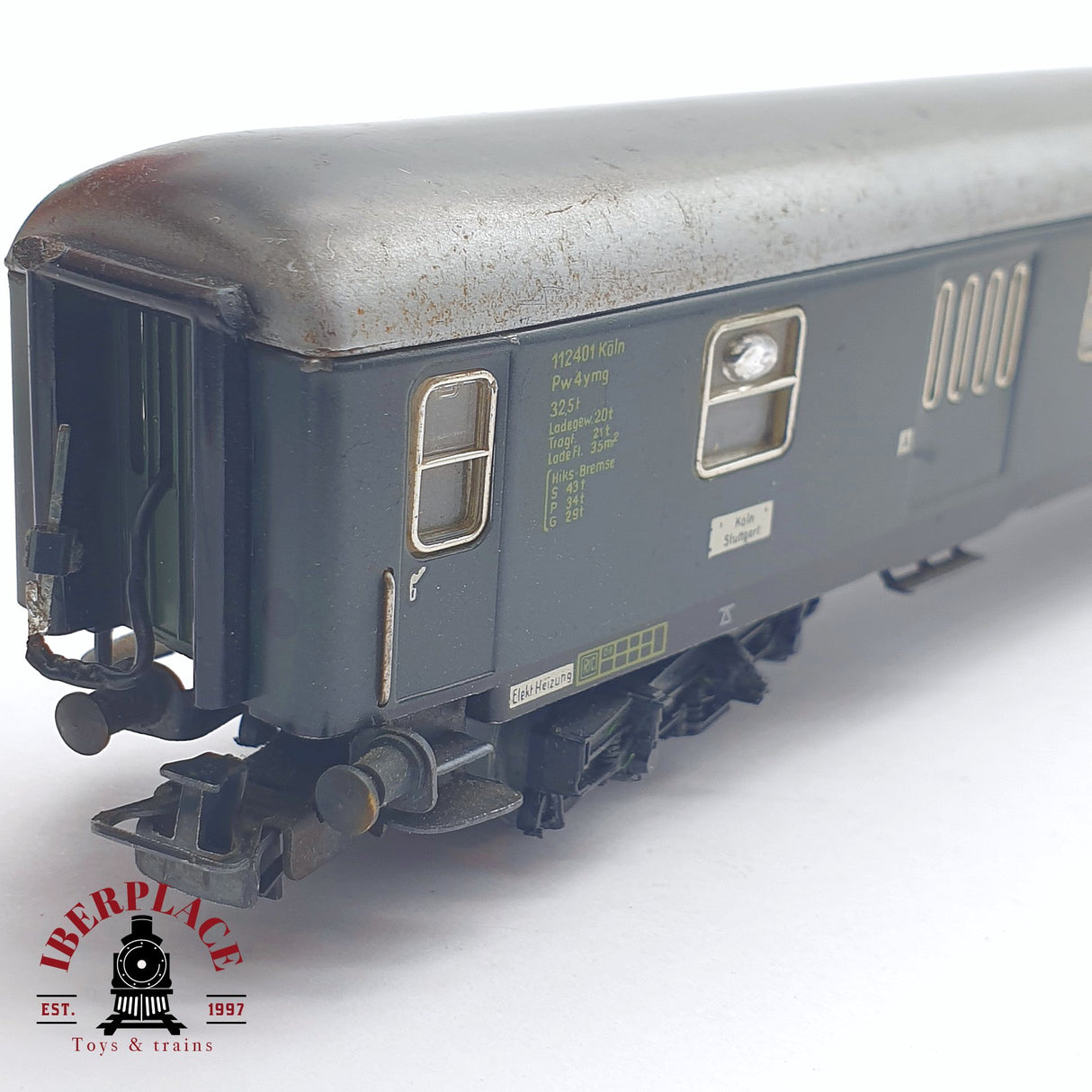 ♻️ 2 mano - Märklin 4044 vagón equipajes DB en metal H0 escala 1:87 TEN03