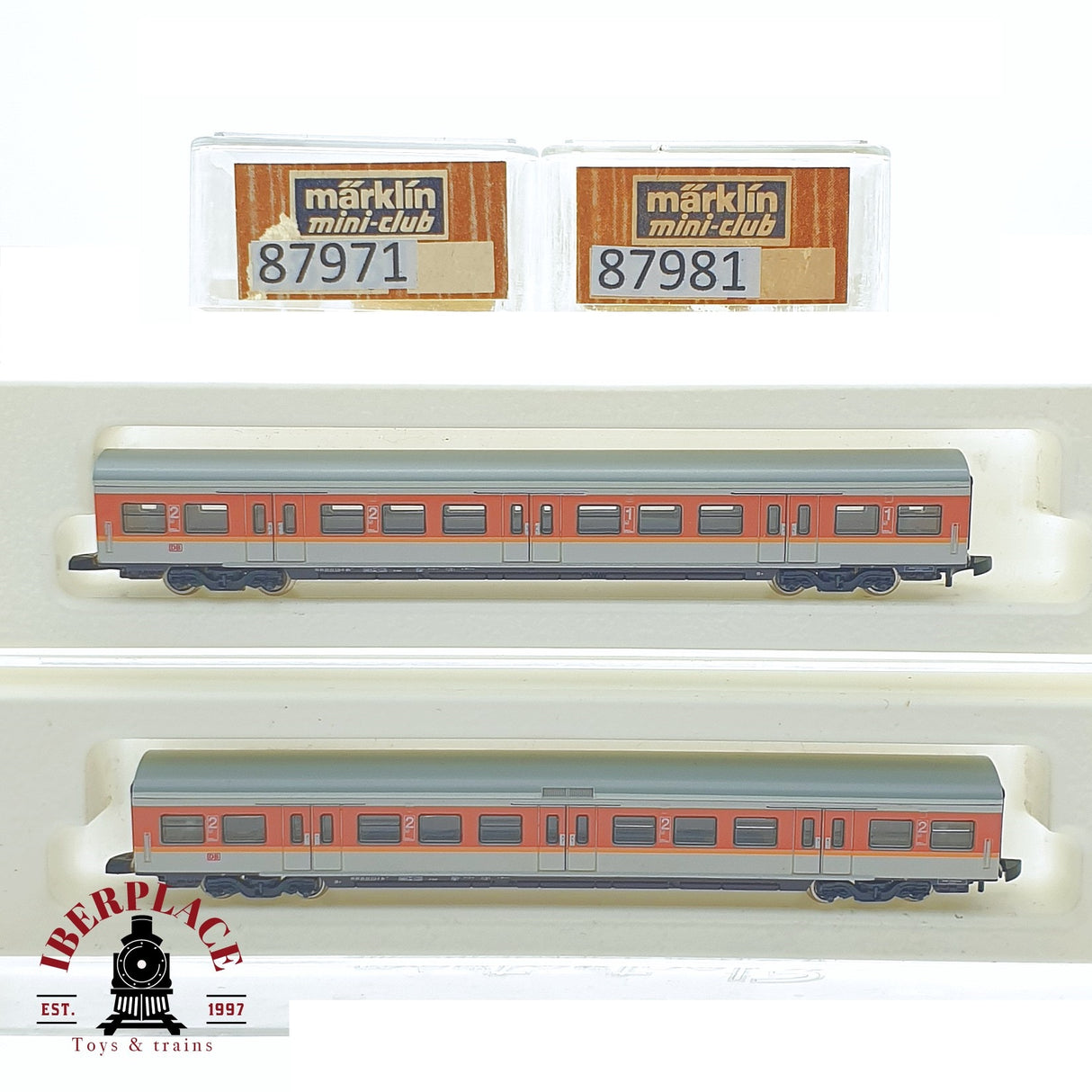 ♻️ 2 mano -  Märklin 2x 87981 87971 coches pasajero DB clase 1-2 Z escala 1:220 TEN03