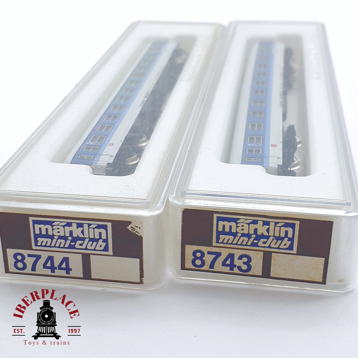 ♻️ 2 mano -  Märklin 2x 8744 8743 coches pasajero DB clase 1-2 Z escala 1:220 TEN03