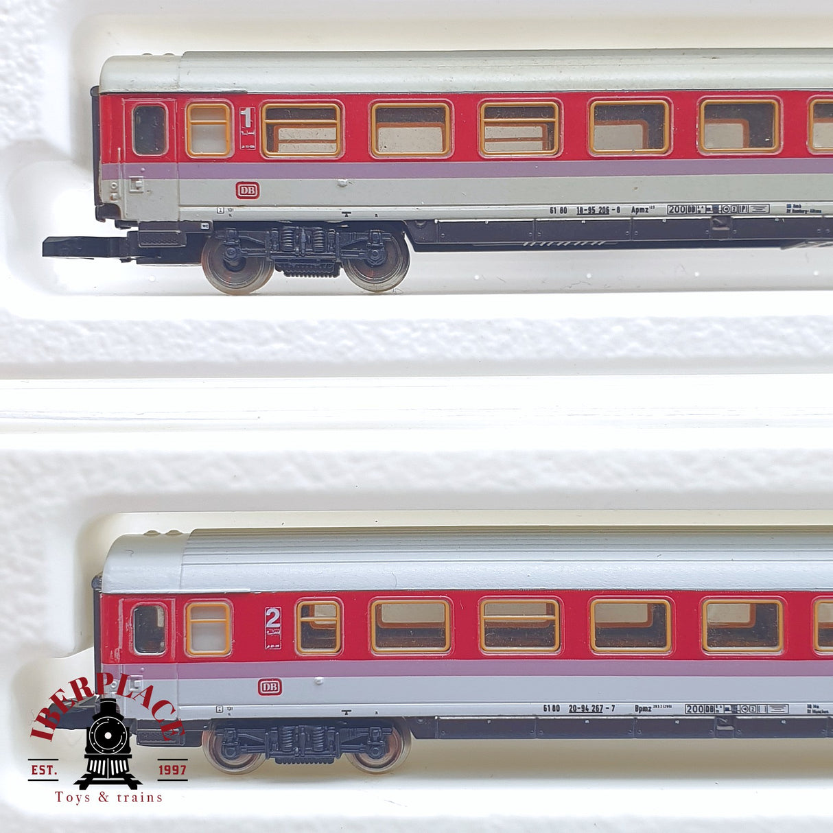 ♻️ 2 mano -  Märklin 2x 8772 8773 coches pasajero DB clase 1-2 Z escala 1:220 TEN03