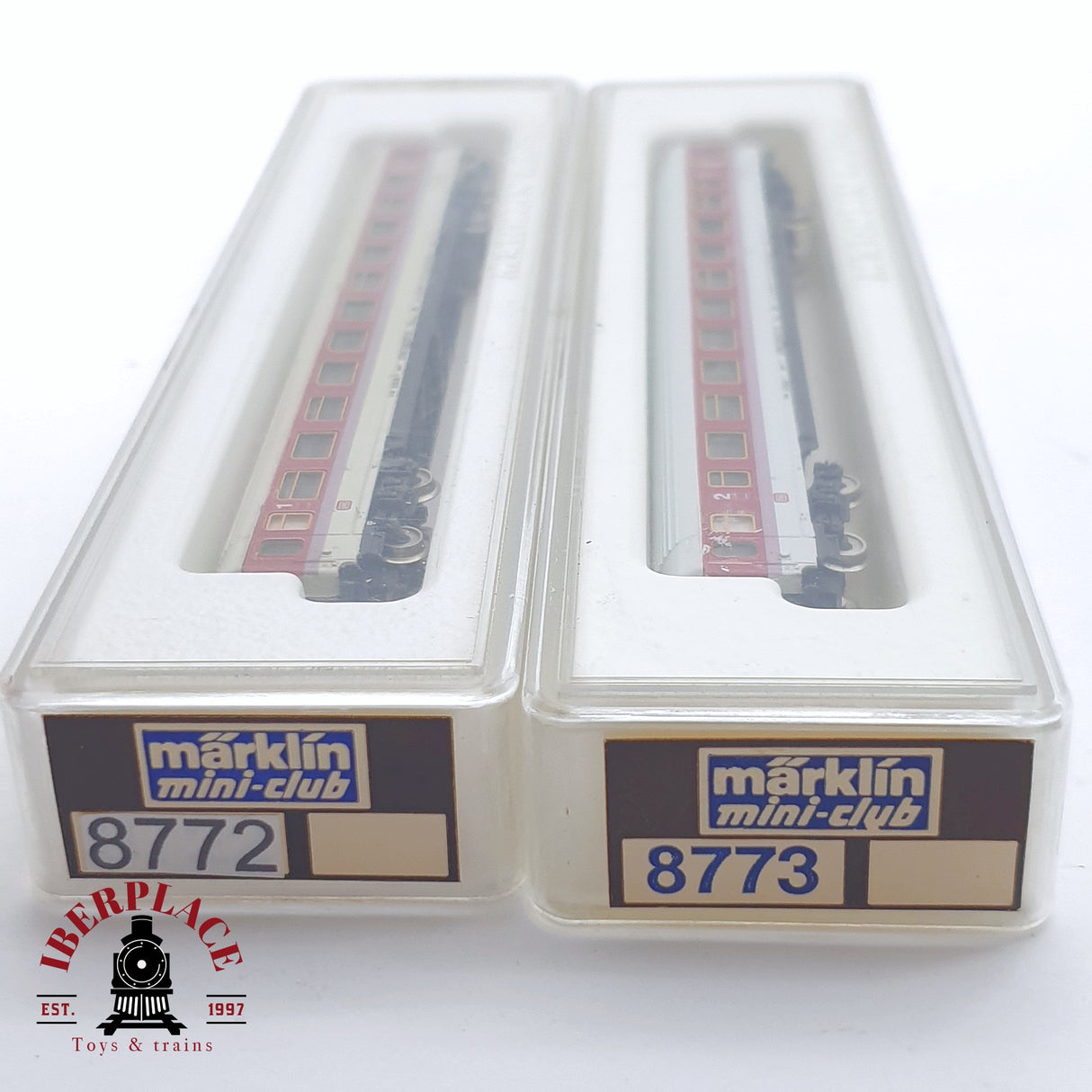 ♻️ 2 mano -  Märklin 2x 8772 8773 coches pasajero DB clase 1-2 Z escala 1:220 TEN03