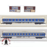 ♻️ 2 mano -  Märklin 2x 8743 8744 coches pasajero DB clase 1-2 Z escala 1:220 TEN03