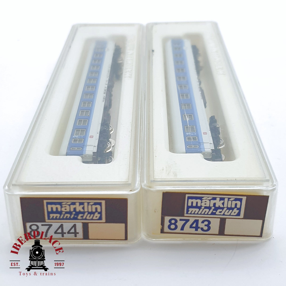 ♻️ 2 mano -  Märklin 2x 8743 8744 coches pasajero DB clase 1-2 Z escala 1:220 TEN03