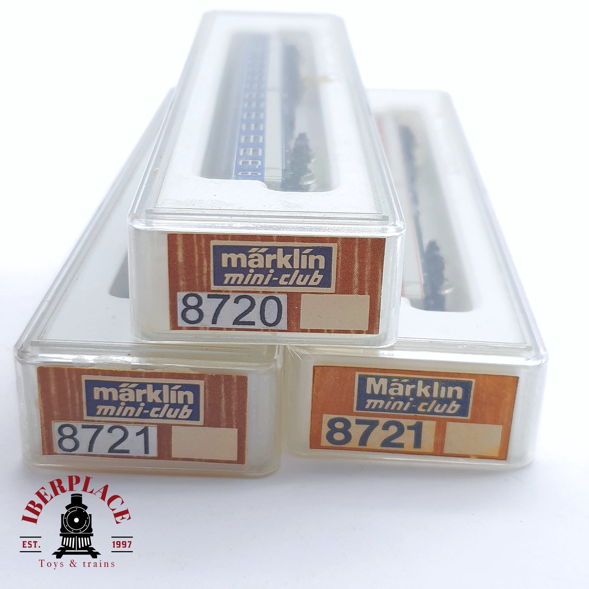 ♻️ 2 mano -  Märklin 3x 8720 8721 coches pasajero DB clase 1-2 Z escala 1:220 TEN03