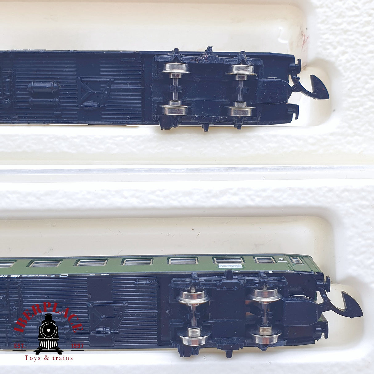 ♻️ 2 mano -  Märklin 4x 8710 8711 8713 coches pasajero DSG DB restaurante Z escala 1:220 TEN03