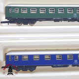 ♻️ 2 mano -  Märklin 4x 8710 8711 8713 coches pasajero DSG DB restaurante Z escala 1:220 TEN03