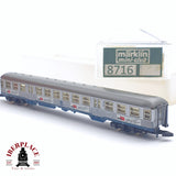 ♻️ 2 mano -  Märklin 8716 vagón pasajeros DB MIBA silver Z escala 1:220 TEN03