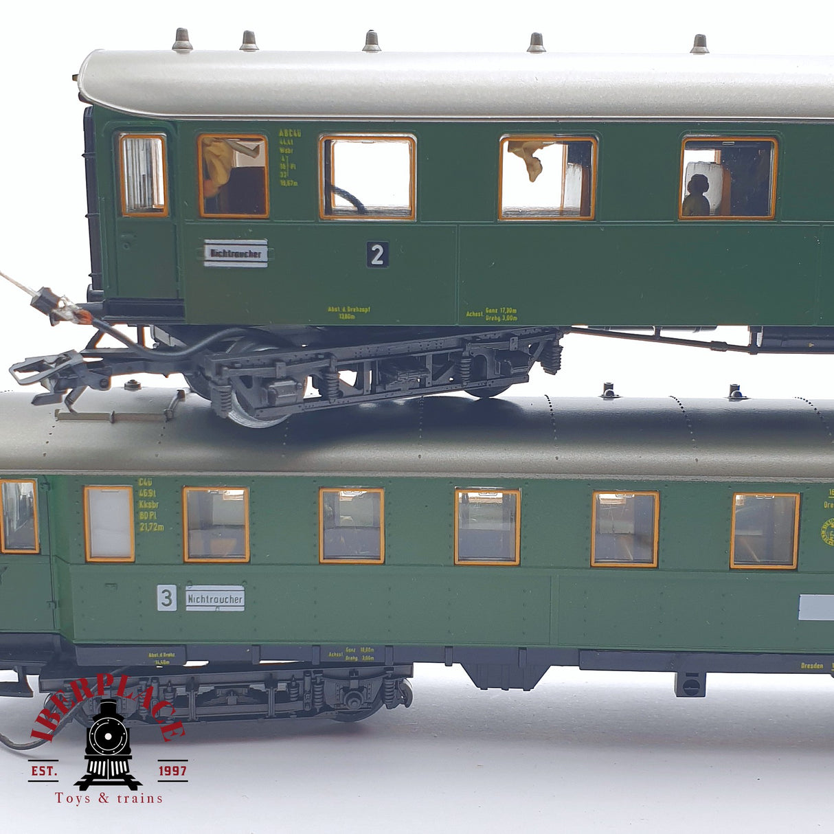 ♻️ 2 mano - Märklin 4x pasajeros y equipajes DRG H0 escala 1:87 TEN03