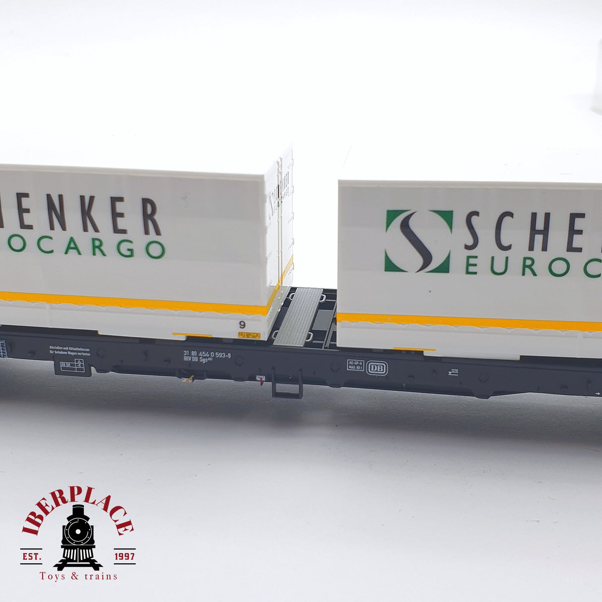 ♻️ 2 mano - Märklin 47041 plataforma con contenedores Eurocargo DB H0 escala 1:87 TEN03