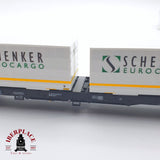 ♻️ 2 mano - Märklin 47041 plataforma con contenedores Eurocargo DB H0 escala 1:87 TEN03