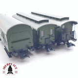 ♻️ 2 mano - Märklin 3x vagones pasajero y equipajes DB clase 2 H0 escala 1:87 TEN03