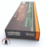 ♻️ 2 mano -  Märklin 8102 Set Locomotora K.Bay.Sts.B 3673 con luz Z escala 1:220 TEN03