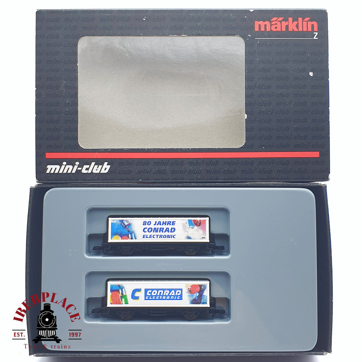 ♻️ 2 mano -  Märklin 98057 set contenedores conrad electronic Z escala 1:220 TEN03