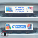 ♻️ 2 mano -  Märklin 98057 set contenedores conrad electronic Z escala 1:220 TEN03