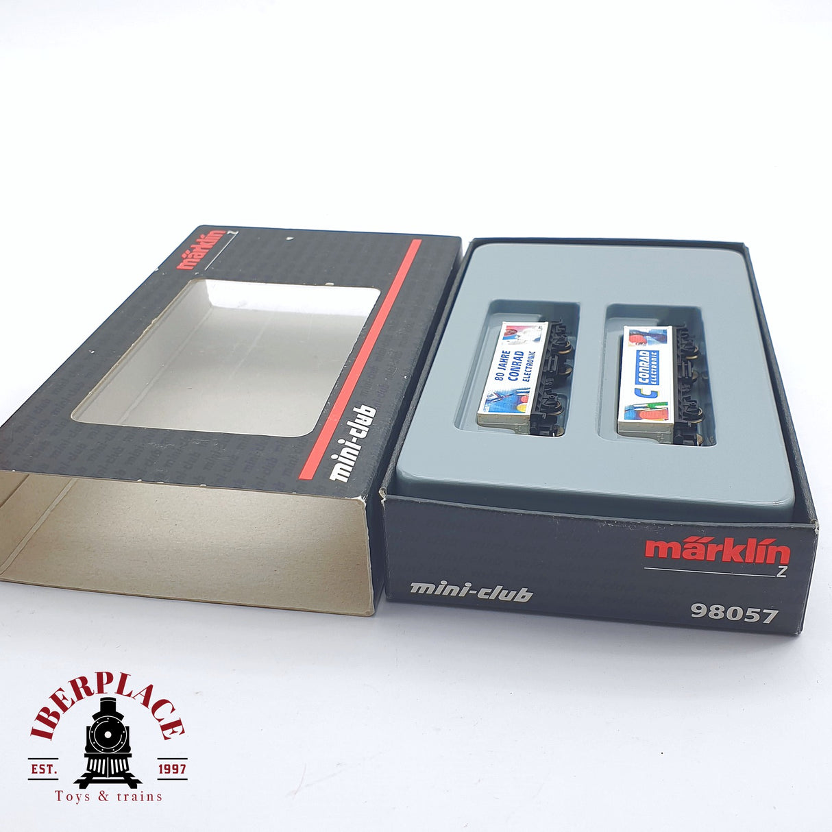 ♻️ 2 mano -  Märklin 98057 set contenedores conrad electronic Z escala 1:220 TEN03