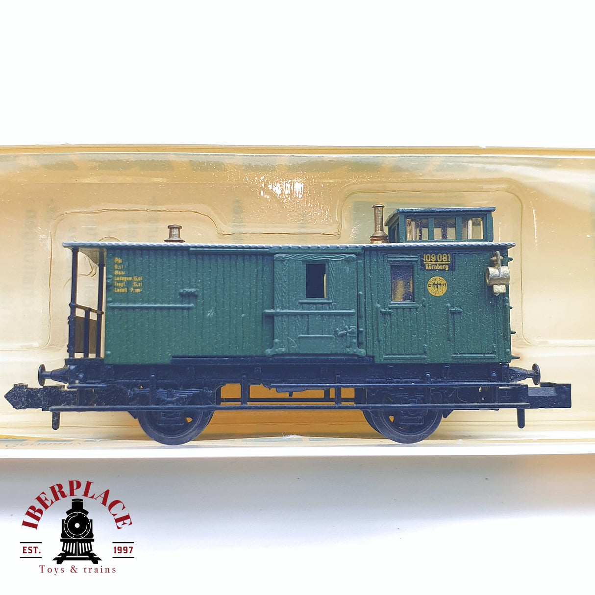 ♻️ 2 mano - Minitrix 51 3207 00 vagón equipajes DRG 109 081 N escala 1:160 TEN03