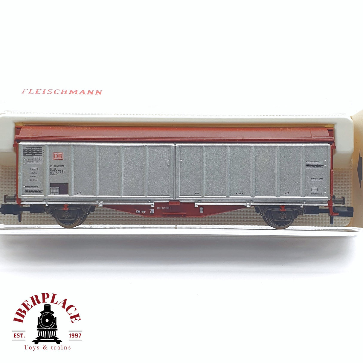 ♻️ 2 mano - Fleischmann 8371K vagón mercancias EUROP DB N escala 1:160 TEN03