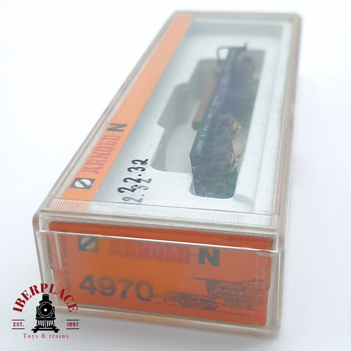♻️ 2 mano - Arnold 4970 vagón plataforma DB N escala 1:160 TEN03