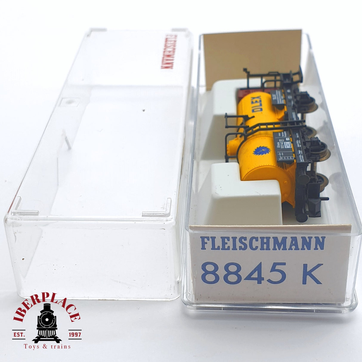♻️ 2 mano - Fleischmann 8845K vagón cisterna Olex Altona N escala 1:160 TEN03