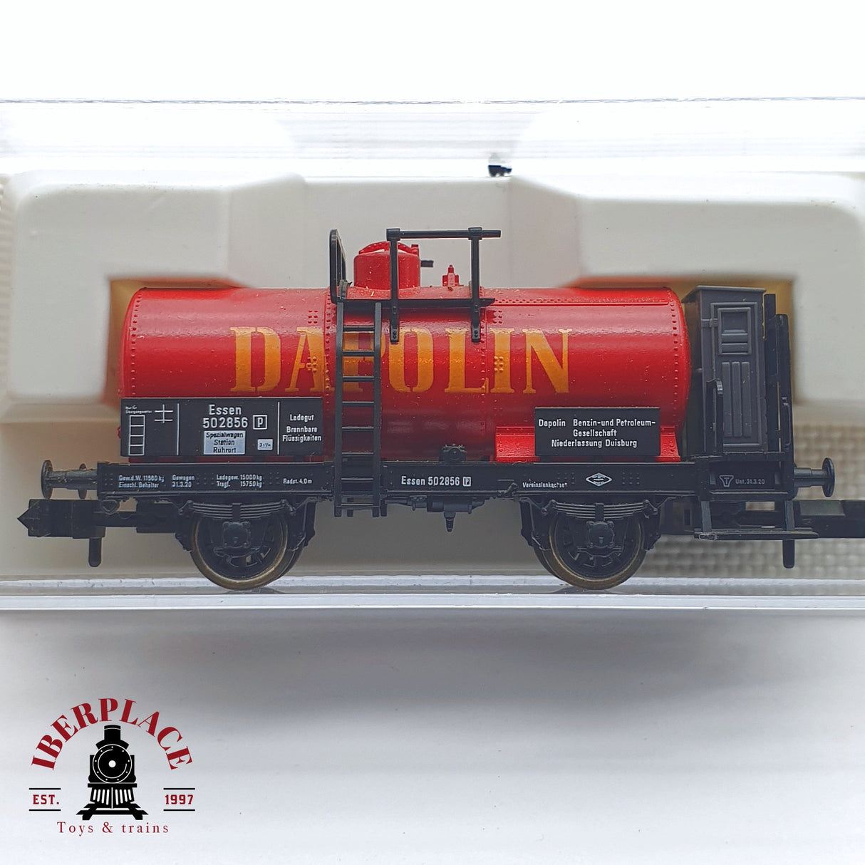 ♻️ 2 mano - Fleischmann 8846K vagón cisterna Dapolin N escala 1:160 TEN03