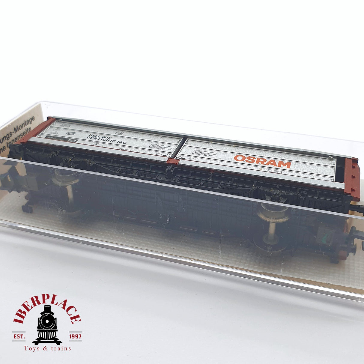 ♻️ 2 mano - Fleischmann 8334K vagón cerrado Osram DB N escala 1:160 TEN03