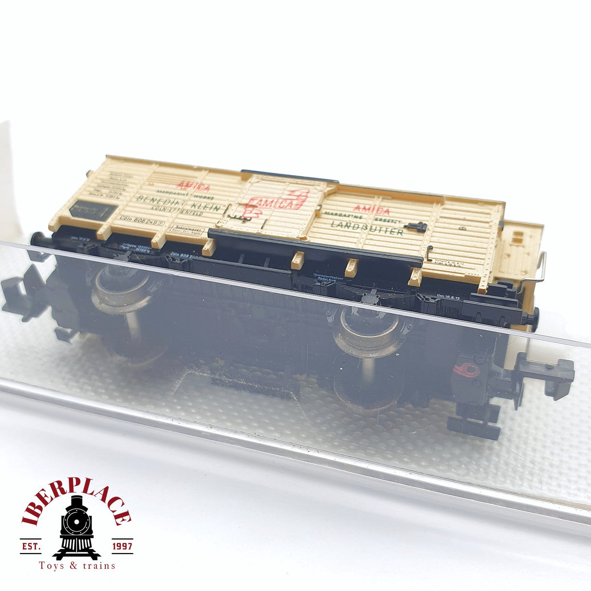 ♻️ 2 mano - Fleischmann 8867 vagón mercancía Amica N escala 1:160 TEN03