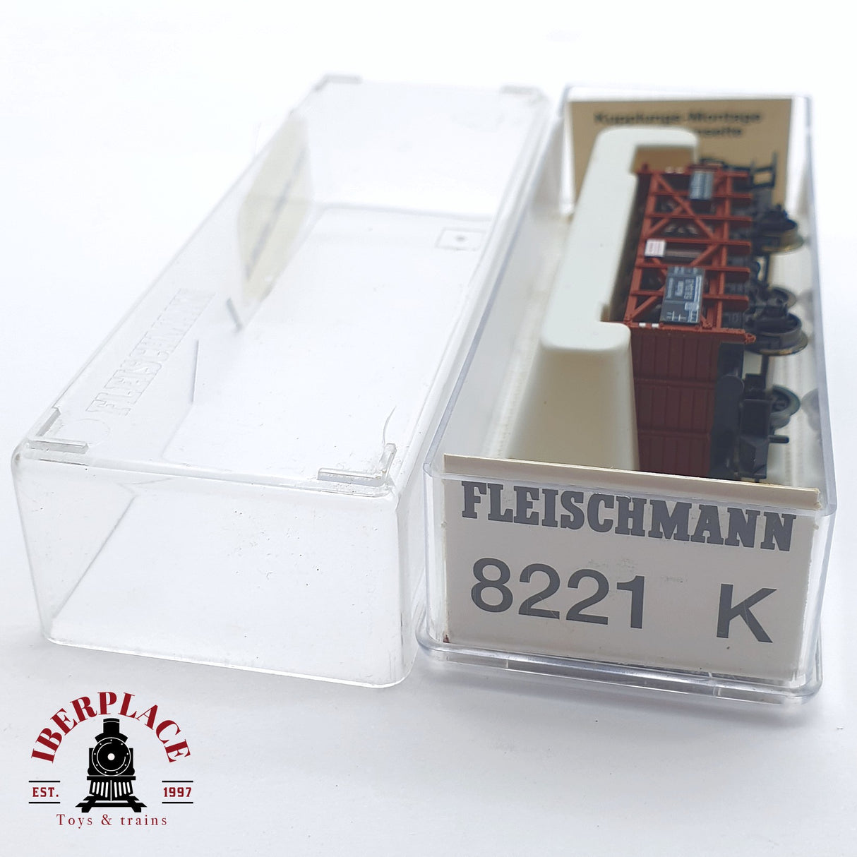 ♻️ 2 mano - Fleischmann 8221K vagón mercancía DR N escala 1:160 TEN03