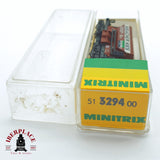 ♻️ 2 mano - Minitrix 51 3294 00 vagón tolva Weiacher Kies SBB N escala 1:160 TEN03