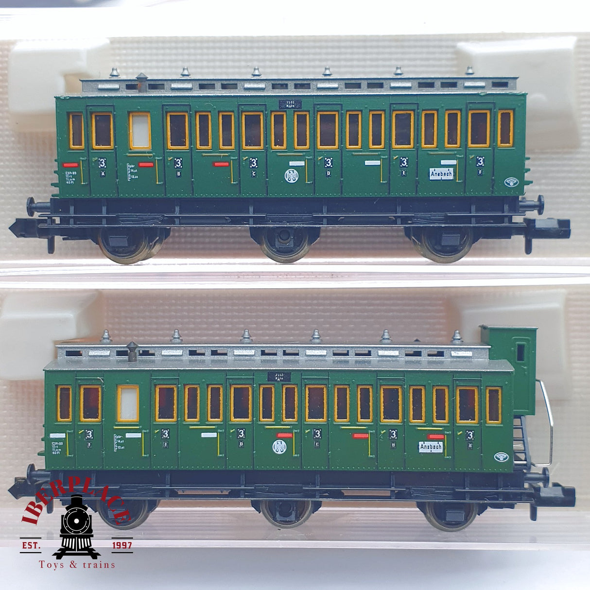 ♻️ 2 mano - Fleischmann 5x vagones pasajero DRG N escala 1:160 TEN03