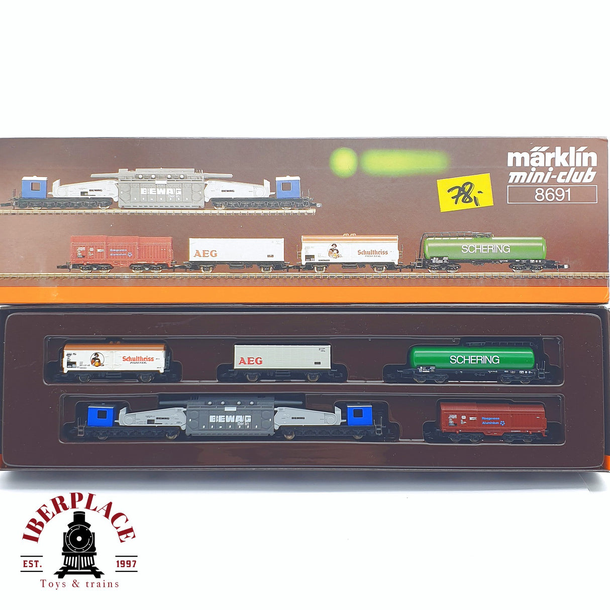 ♻️ 2 mano -  Märklin 8691 Set mercancias regionales Berlin DB Ep IV Z escala 1:220 TEN03