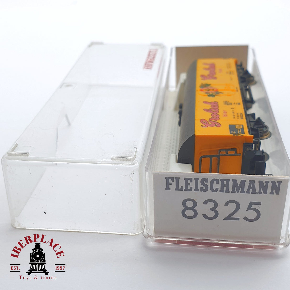 ♻️ 2 mano -  Fleischmann 8325 vagón cerrado Grolsch bier NS N escala 1:160 TEN03
