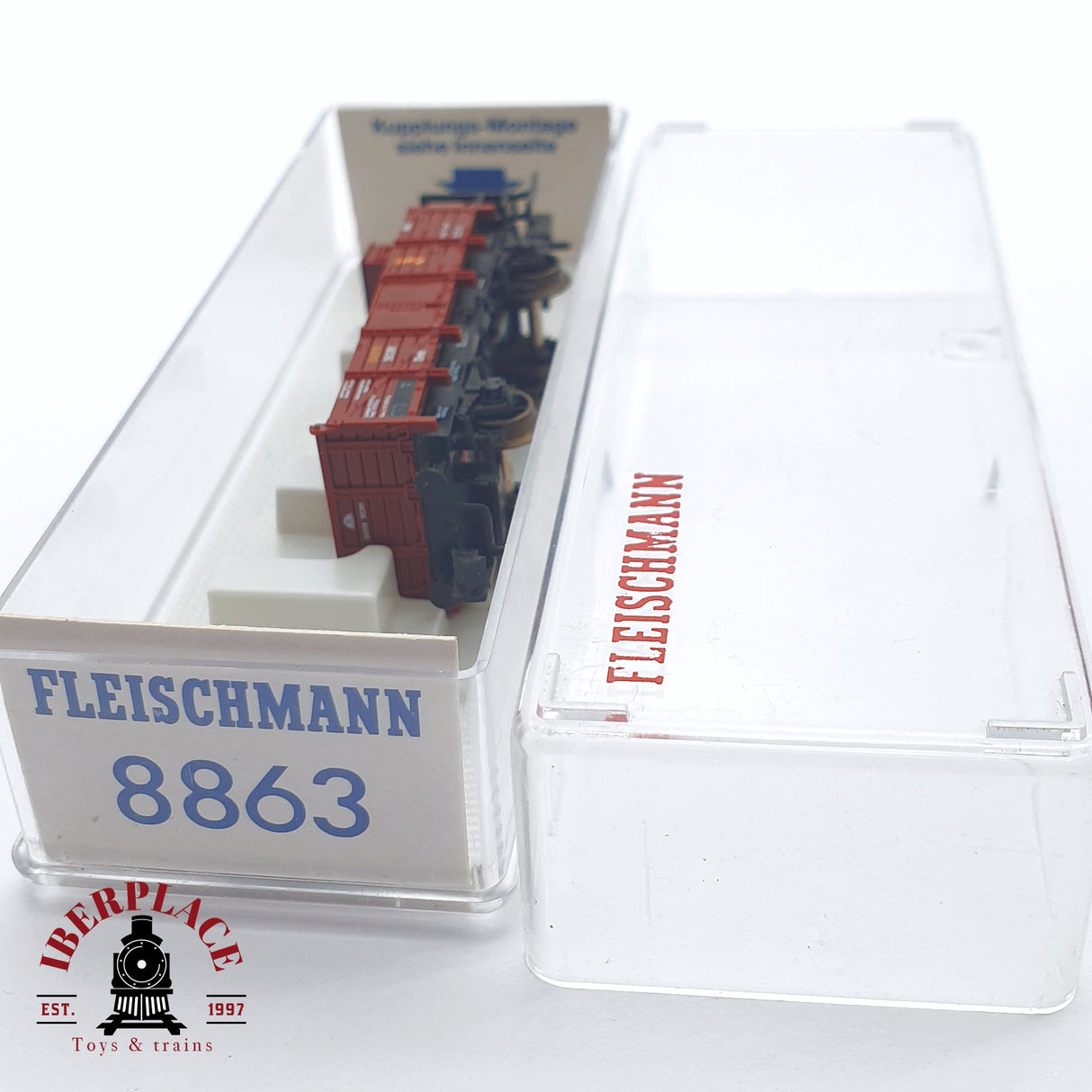 ♻️ 2 mano -  Fleischmann 8863 vagón con garita Baden 50381 N escala 1:160 TEN03