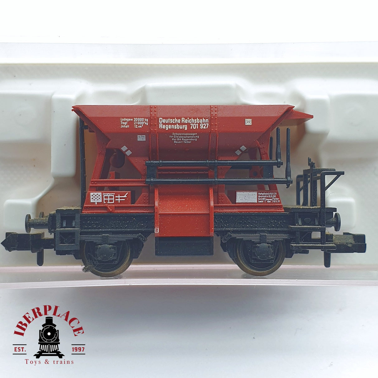 ♻️ 2 mano - Fleischmann 8228 vagón tolva DR 701 N escala 1:160 TEN03