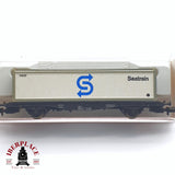♻️ 2 mano - Fleischmann 8240 vagón cerrado seatrain DB N escala 1:160 TEN03